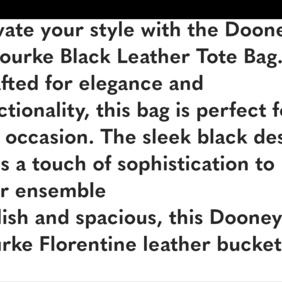 Dooney & Bourke Leather Handbag, Tote, Bucket Bag NWT - Picture 10 of 10